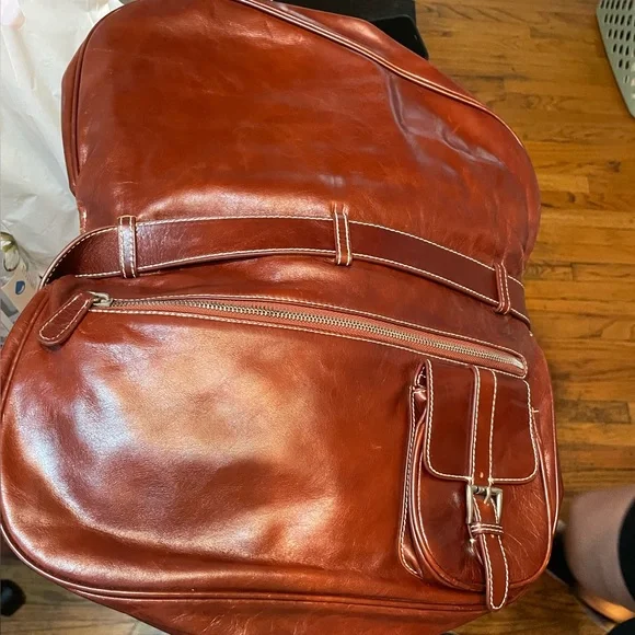 Dior Brown Leather Saddle Bag with Tan Accent - Picture 7 of 10